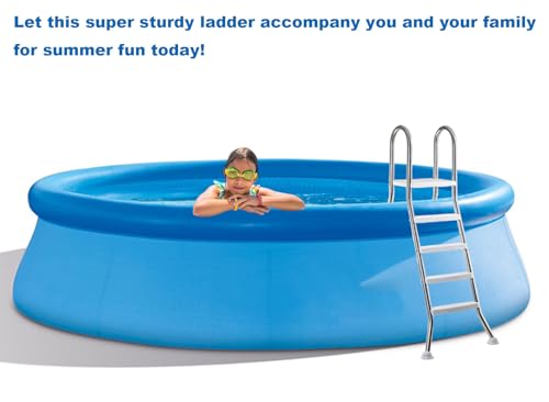 Escalera para piscina de acero inoxidable de 4 peldaños miniatura 4