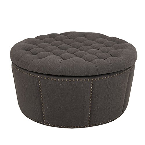 Madison Park Derek Coffee Table - Solid Wood, Polyester Fabric Toy Chest Bench