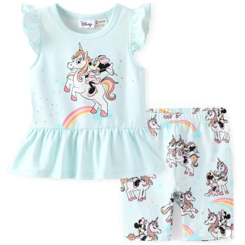 Image of Disney Minnie Mouse Frozen Princess Marvel Toddler Girls Clothes Long Sleeve Sweatshirt + Leggings 2pcs Outfits Set 2-6Y