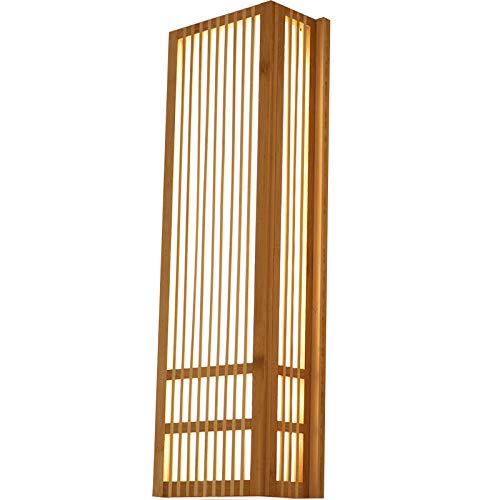 Lampe murale bambou naturel pour éclairer un couloir zen