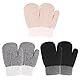 QKURT 3 Paar Kleinkind Fäustlinge, Kinder Strickhandschuhe Kinder Magic Fäustlinge Baby Winter Warm Fäustlinge Kinderhandschuhe für 3~5 Jahre Alt Baby Jungen