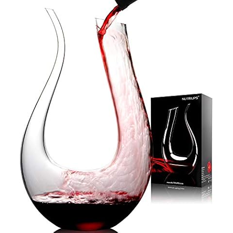 NUTRIUPS Dekanter für Weindekanter Set von Weindekanter, Weinzubehör, bleifreier Kristall Cover