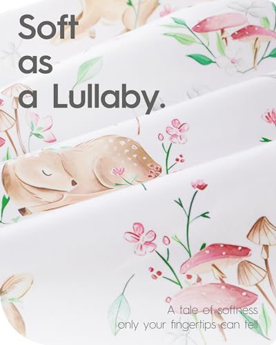 Image of Crib Sheets Netural for Girls Boys, Premium Soft Crib Mattress Fitted Sheet, Ultra Breathable Baby Sheets, Super Stretchy Baby Bed Sheets 28x52x9 Extra Deep Pocket