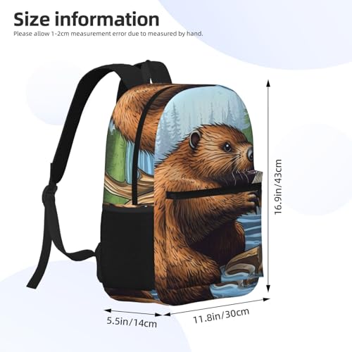 Travel Backpack Busy Beaver Cartoon Carry on Backpack Lightweight Business 15.6inch Laptop Backpack for Men Women2