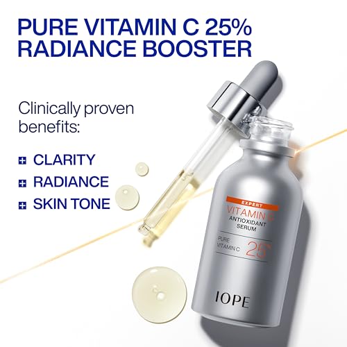 Image of IOPE Expert Vitamin C 25% Antioxidant Serum - 25% Pure Vitamin C Face Serum - Visibly Evens Skin Tone, Enhances Radiance, and Smooths Texture - 5 Antioxidants and PHA - 0.77 fl. oz.