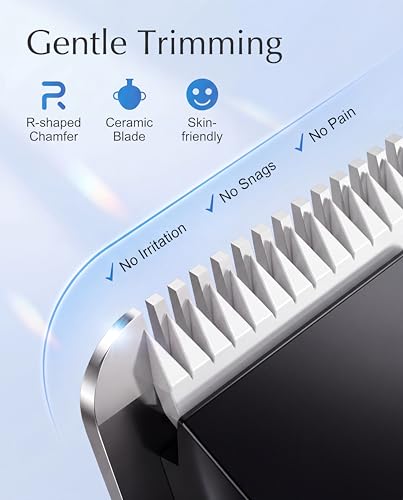 Image of Body Hair Trimmer for Men-3 in 1 Electric Groin Groomer，Pubic Hair Trimmer for Ball /Chest /Beard /Nose Hair Trimmer，USB-C Charging，IPX7 Waterproof, Gifts for Him, Black