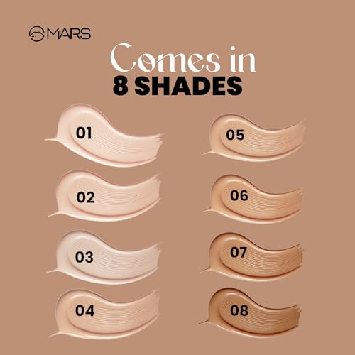 MARS High Coverage Liquid Matte Foundation | Blemish Free & Blendable Foundation for Makeup (40ml) (SHADE-06) - Image 4