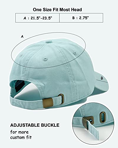 Utmost Unisex Classic Low Profile Cotton Baseball Cap Plain Blank Camoflauge Soft Unconstructed Adjustable Size Dad Hat (Aqua) #TOP1
