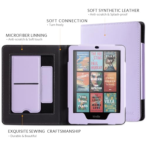 Image of CoBak Case with Stand for Kindle Paperwhite 12th Gen 2024 Released (7 inch) & Kindle Colorsoft Signature Edition - Durable PU Leather Cover with Auto Sleep Wake, Card Slot, Hand Strap Feature