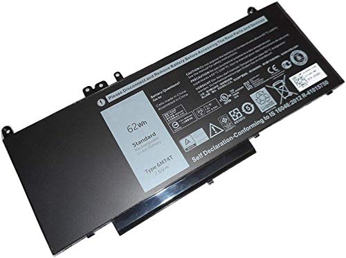 Fully New 6MT4T Replacement Laptop Battery Compatible with Dell Latitude E5470 E5570 Precision 3510 0HK6DV 079VRK TXF9M 0TXF9M - 7.6V 62Wh