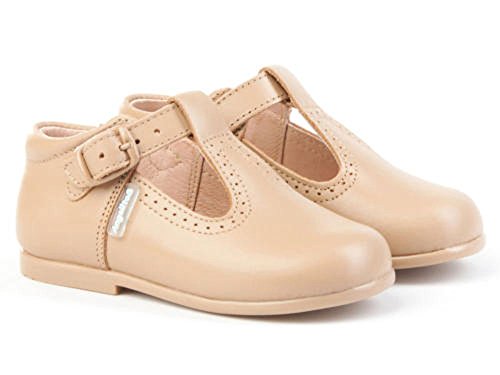 Angelitos Pepitos de niño de Piel Color Camel. Marca Modelo 503. Calzado Infantil Hecho en España. Número 21