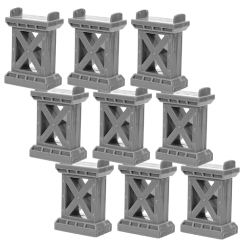 HOOTNEE Wooden Train Track Bridge Support Pieces Train Track Suorts for Boys and Your Own Railway