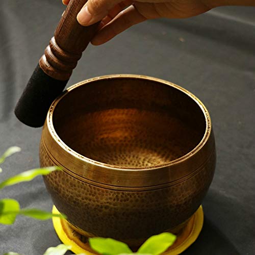 Set di Campane tibetane per Meditazione Yoga in Rame Puro, Fatte a Mano, con Ciotola di Buddha