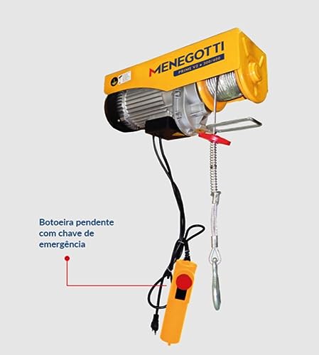 Guincho Coluna Prime 300/600kg V2 12/6m Com Motor Monofásico 220v 60hz Menegotti
