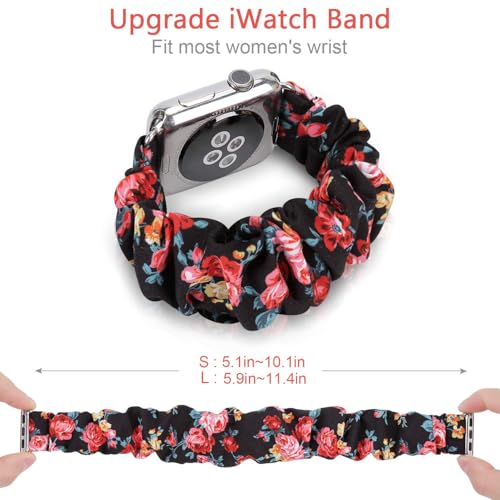 Image of Greatfine Scrunchie Band Compatible with Apple Watch Bands 38mm 40mm 41mm 42mm 44mm 45mm 46mm 49mm Women, Elastic Scrunchie Watch Strap for iWatch Watch Series 11 10 9 8 7 6 5 4 3 2 1 SE 3 2 Ultra 3 2