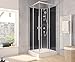 Produktbild Schulte Komplettdusche Fertigdusche Rimini, 90 x 90 cm, Eckeinstieg, Sicherheitsglas (ESG) Klar hell (Duschkabine) und Schwarz (Rückwände), inkl, Duschsystem, Duschwanne, Duschtempel
