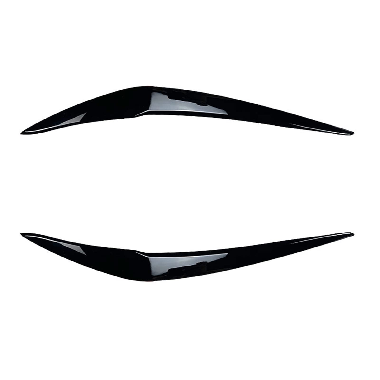 VECES ABS Glanz Böse Scheinwerfer Augenbrauen Augenlid Fit für BMW 1er F20 F21 116d 118i 120i 125i M140i Facelift 2015-2019 3D-Aufkleber Scheinwerfer Augenlid Augenbrauen (Farbe: Schwarz glänzend)