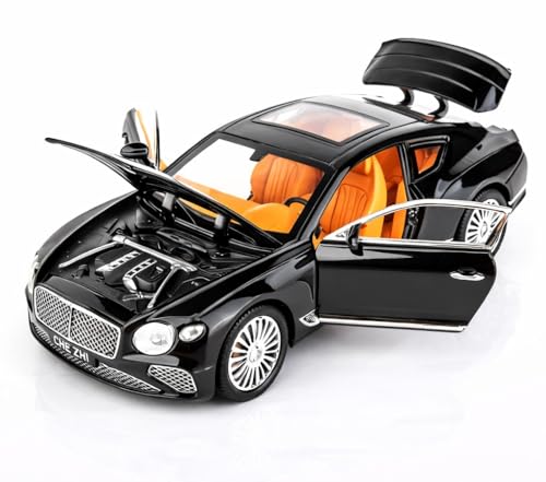 Image of 1:32 Scale Bentley Continental GT Toy Car - Die-Cast Metal Pull Back Sports Car with Openable Doors, Lights & Music - Alloy Luxury Model Vehicle for Kids, Boys & Collectors【Color As Per Stock】