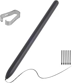 Caneta Touch S-Pen Para Galaxy Tab S7 FE (SM-T730 SM-T735) C/Sensor Pressão + Pontas - Preta