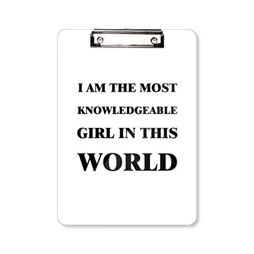 Bloc-notes A4 I Am The Knowledgeable Girl pour la prise de notes