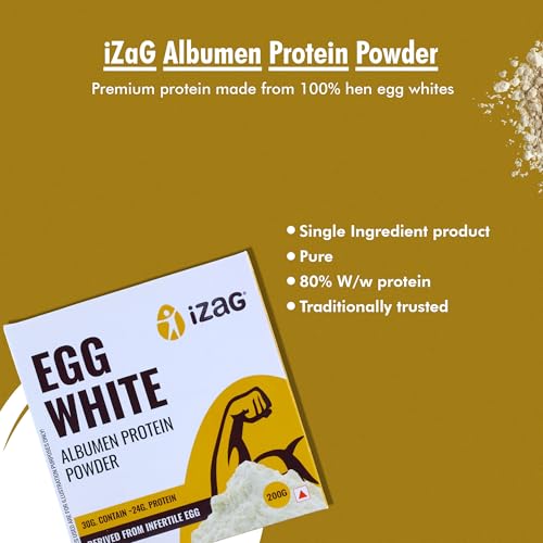 Image of iZaG Egg White Albumen Protein Powder | Unflavoured | Clean Protein Source | Gluten-Free, Lactose-Free | Supports Daily Protein Intake (200 g)