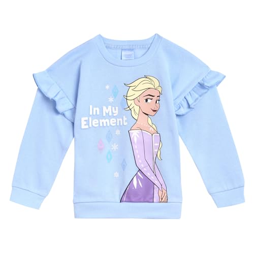 Image of Disney Minnie Mouse Frozen Princess Girls Fleece Sweatshirt & Iridescent Leggings Set Toddler to Big Kid Sizes (2T - 14-16)