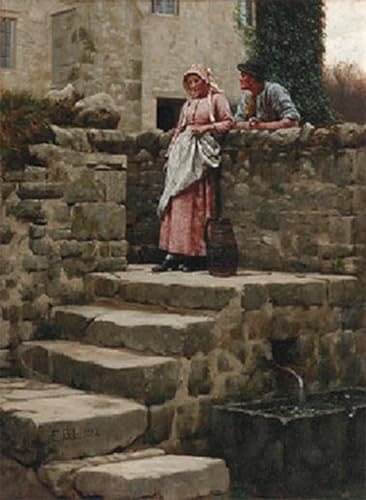 Amoureux d'Edmund Blair Leighton Tableau Toile Romantique Murale