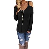 Der Pullover Pullover Features Long Sleeve,ein Rundhalsausschnitt,und Cut Out Schultern,die eine sexy Note hinzufügen