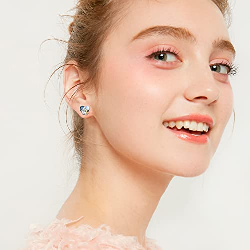 Image of 925 Sterling Silver Dog Earrings Cute Animal Puppy Stud Earrings Dog Jewelry Gifts for Women Girls Pet Lover Hypoallergenic Earrings for Sensitive Ears