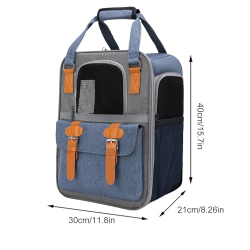 Mochila para mascotas de 30 x 21 x 40 cm con malla para viaje y senderismo 3
