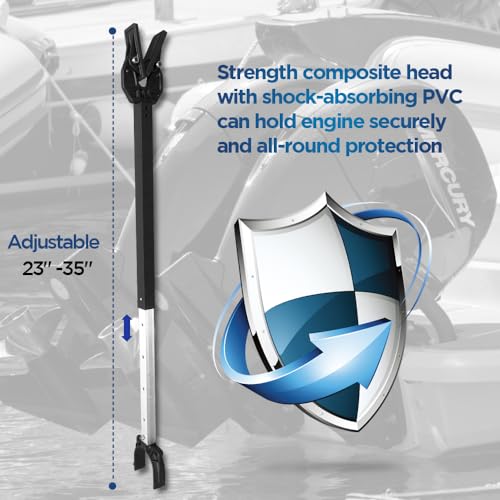 Image of Boat Transom Saver Adjustable Shock Absorbing Boat Transom Saver with Composite Head Ideal for Holds Engine, Roller and Trailer Mounts