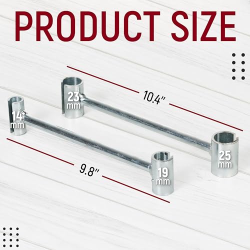 Image of Granatan Adjustable Wrench for Door Hinges, 14-19mm & 23-25mm Heads, Alloy Steel Hinge Adjustment Tool, Non-Slip Grip Residential Door Hinge Wrench