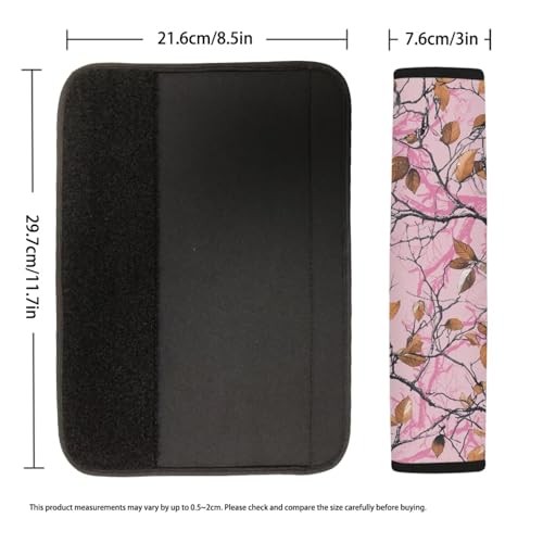 Image of AFPANQZ Car Seat Belt Cover Cushion Universal Fit Two-Packs Automotive Seat Belt Pillow for Kids Branch Pink Shoulder Straps Pads Covers Universal Fit for Truck Vans Sedans SUVs