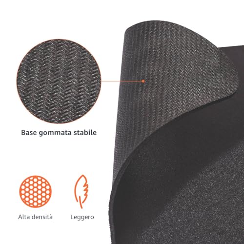 Rettangolare Tappetino per mouse da gioco, Standard, Nero, 269L x 320l mm - Mousepad - Immagine 1