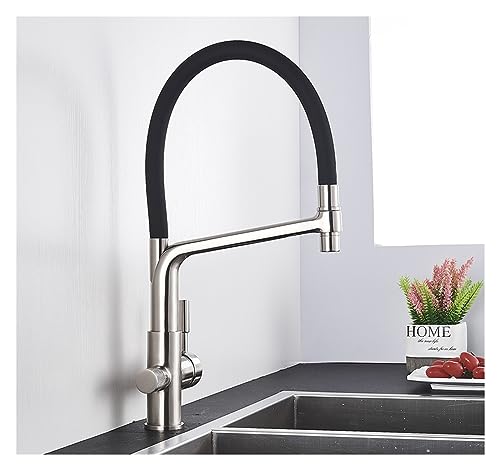 Robinet cuisine noire mate ZH1YFD pour eau chaude froide et filtrée au quotidien