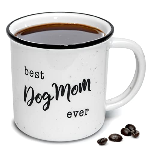 9. Custom Personalized ”Best Dog Mom” Double Sided Mug, 11 oz