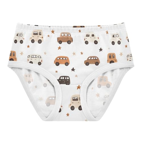Wusikd Cute Cars Girls' Underwear Cotton Stars Girls Briefs Soft Toddler Underwear 2T