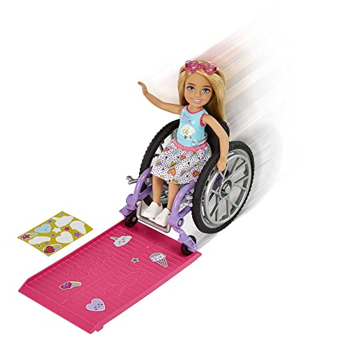 Muñeca Barbie Chelsea con Silla de Ruedas y Accesorios miniatura 5
