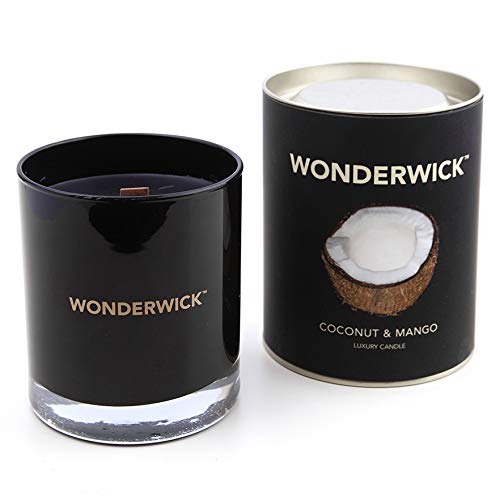 The Country Candle Company Coconut and Mango Scented Wooden Wick Luxury Candle, Coconut & Mango, 84 x 84 x 110 cm