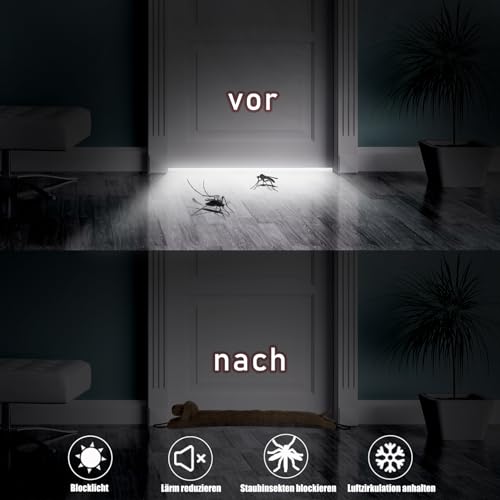 Forecronic Unter Tür Zugluftstopper - Dekorative Windstopper 106cm für Tür & Fenster, Beschwert Tier Luft Schlange Lärm Blocker Mit Hängenden Schlaufen - Brauner Hund