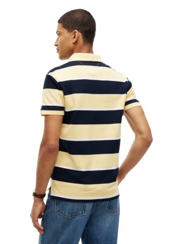 Image of Tommy Hilfiger Men's Short Sleeve Polo Shirts in Slim Fit with Stretch and Organic Pique Cotton