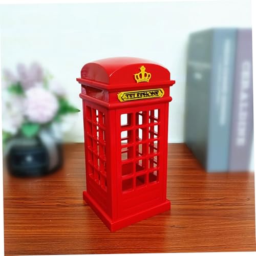 Lámpara de mesa vintage cabina telefónica Londres luz amarilla cálida miniatura 5