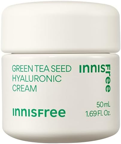 Green Tea Seed Moisturiser with Hyaluronic Acid 50Ml| Hydrating & Soothing Face Cream | Non oily & Sticky | Korean Skincare for Dry & Dehydrated Skin For Dry Skin, Normal & Sensitive Skin