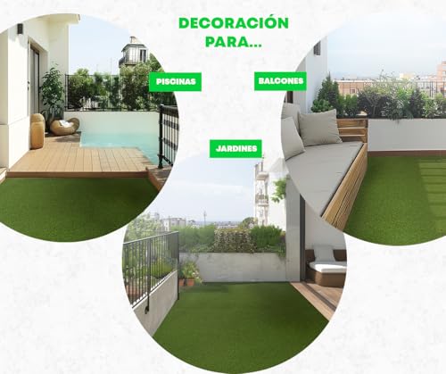 Rollo césped artificial terraza y piscinas de 1x5 metros BOGEY 7