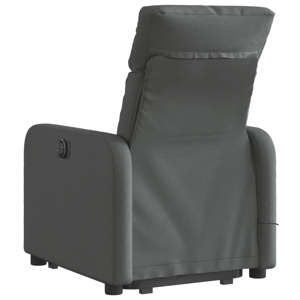 Homgoday Poltrona da massaggio elettrica reclinabile sollevabile in tessuto grigio scuro, sedie da giardino, bistro sedia seduta per terrazza balcone adatta per uso interno ed esterno arredamento