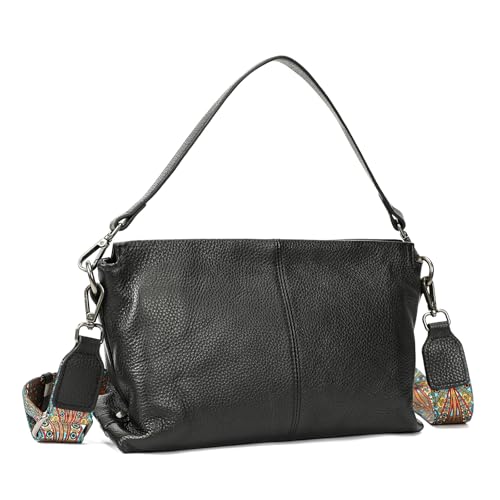 Image of Genuine Leather Women Shoulder Bag Small Crossbody Bags Purse Mini Casual Hobo Lady Handbags and Purses Messenger Satchel