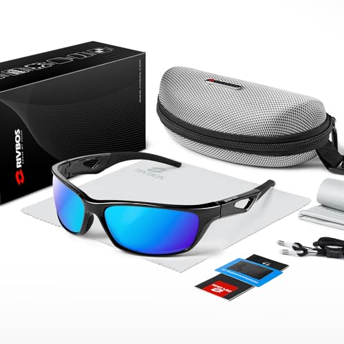 Image of RIVBOS Polarized Sports Sunglasses Driving Sun Glasses Shades for Men Women Tr90 Frame for Cycling Fishing Running RB831