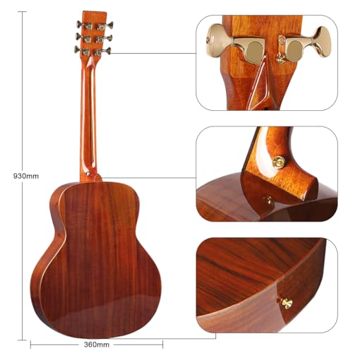 Kit de guitare acoustique 41 po pour débutants – Guitare folk pop pour enfants et adultes – Kit de guitare acoustique avec sac de transport, sangle, accordeur, corde, médiators - Les Beatles, Paul McCartney, John Lennon, RIngo Starr, George Harrison Kit de guitare acoustique 41 po pour débutants - Guitare folk pop pour enfants et adultes - Kit de guitare acoustique avec sac de transport, sangle, accordeur, corde, médiators – Image 5