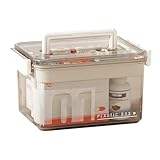 Clear Medicine Storage Organizer & First Aid Box, Multi-Layer Medicine Storage Box with Detachable Tray and Handle, Multi-Purpose Organizer for Family First Aid, Home, Travel(Clear)