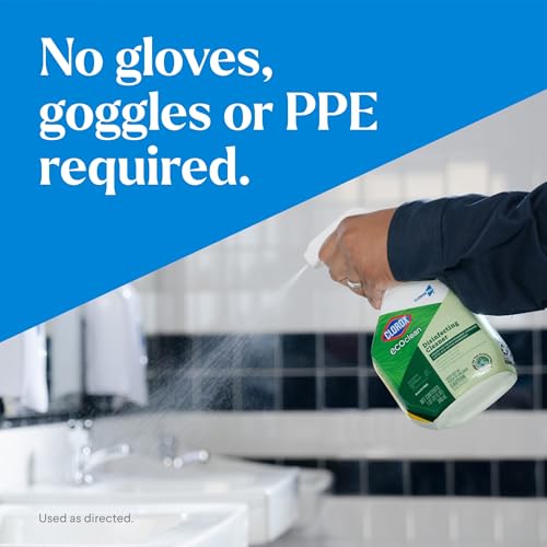 CloroxPro Clorox EcoClean Disinfecting Cleaner Spray Bottle, 32 Fluid Ounces, Pack of 9 (Package May Vary)